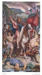 Attila auf dem Marsch nach Paris, aus The Gresham Publishing Company Ltd, 1920